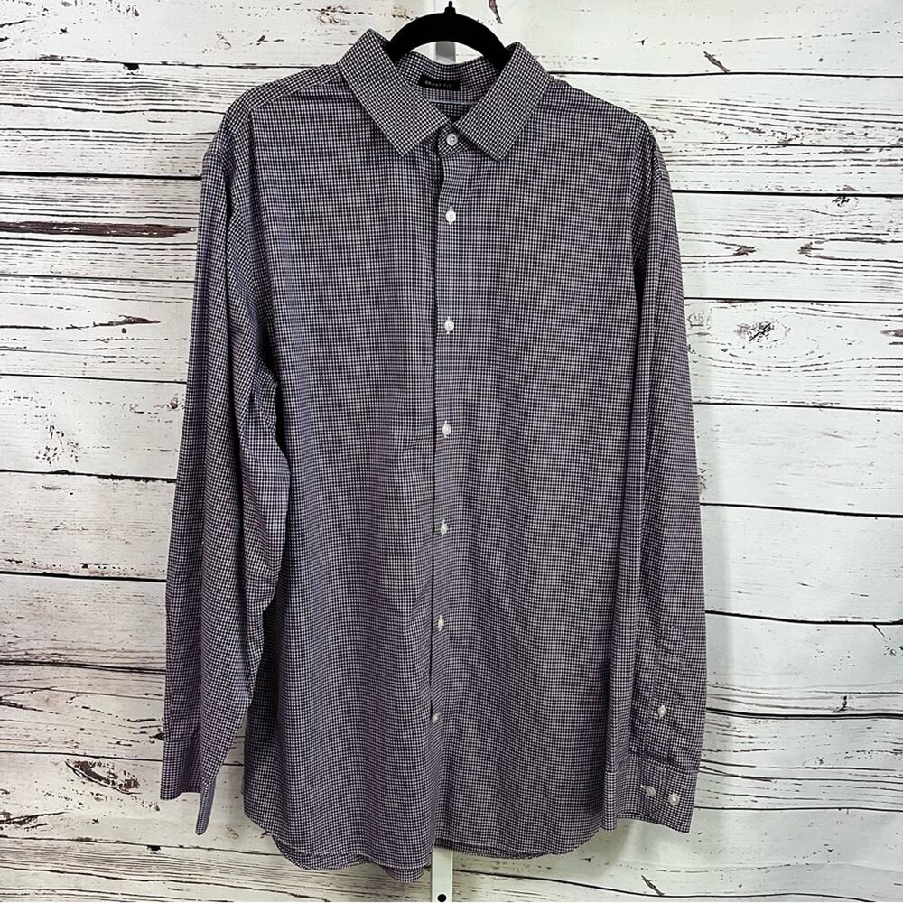 Men's Edit | Banana Republic Men's Purple Checkered Dress Shirt XL